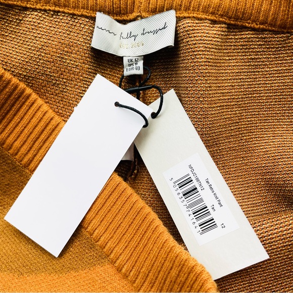 NEVER FULLY DRESSED Tan Retro Love Knit Pant Size 8 - Picture 9 of 16